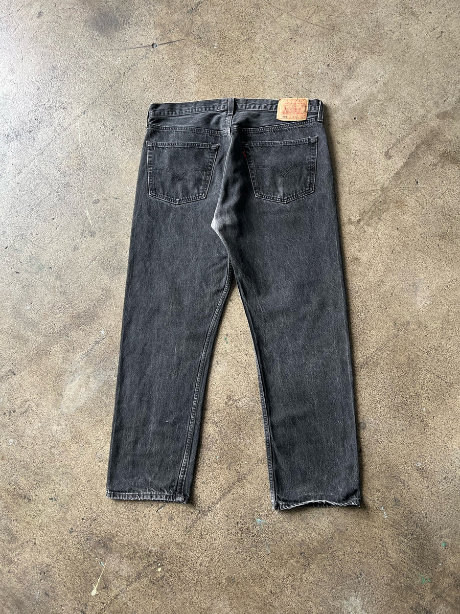 1990s Levi's 501 Faded Black Jeans 36