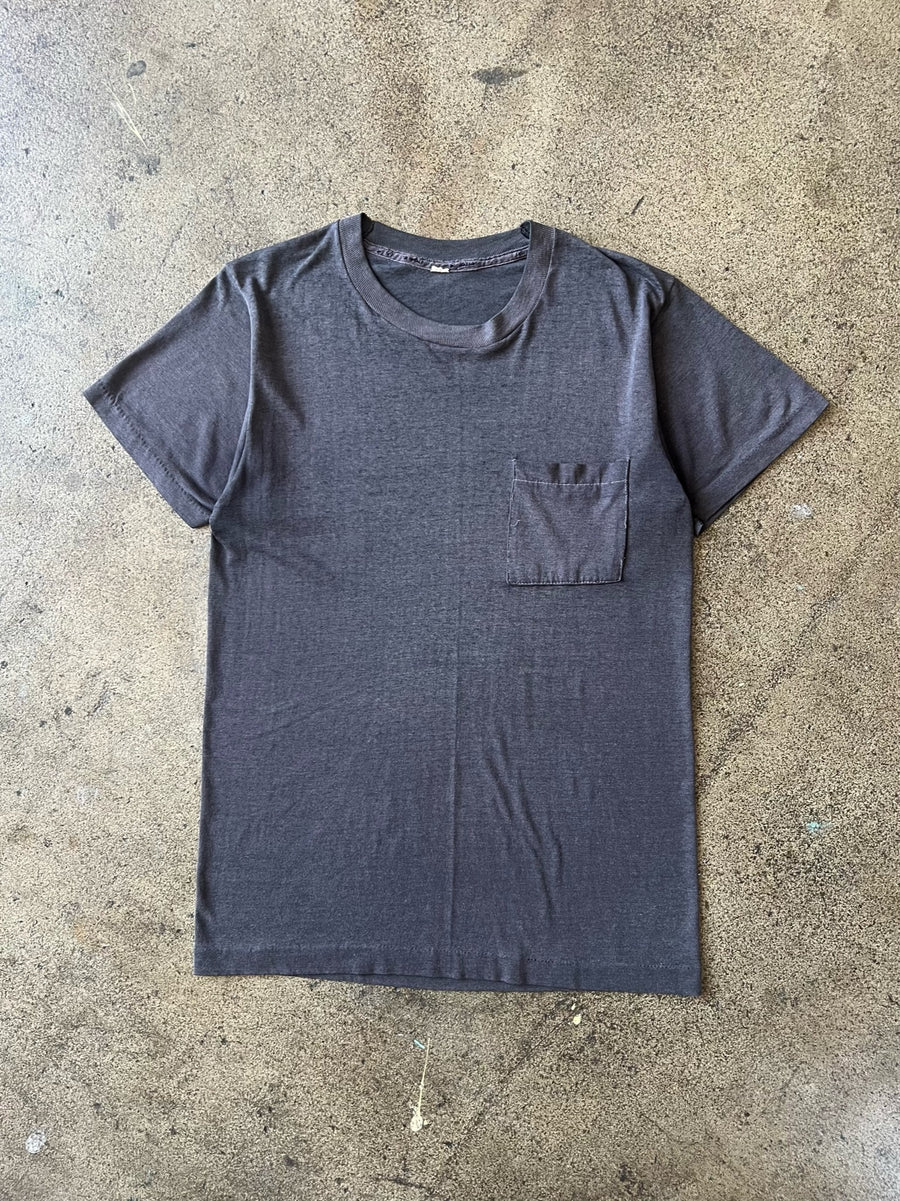 1980s Faded Black Pocket Tee