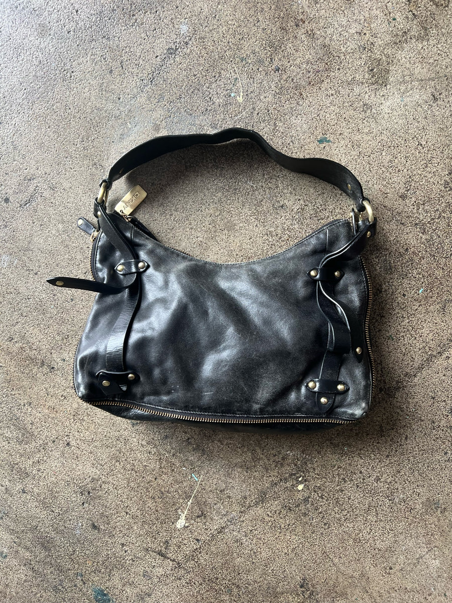 2000s DKNY Black Leather Purse