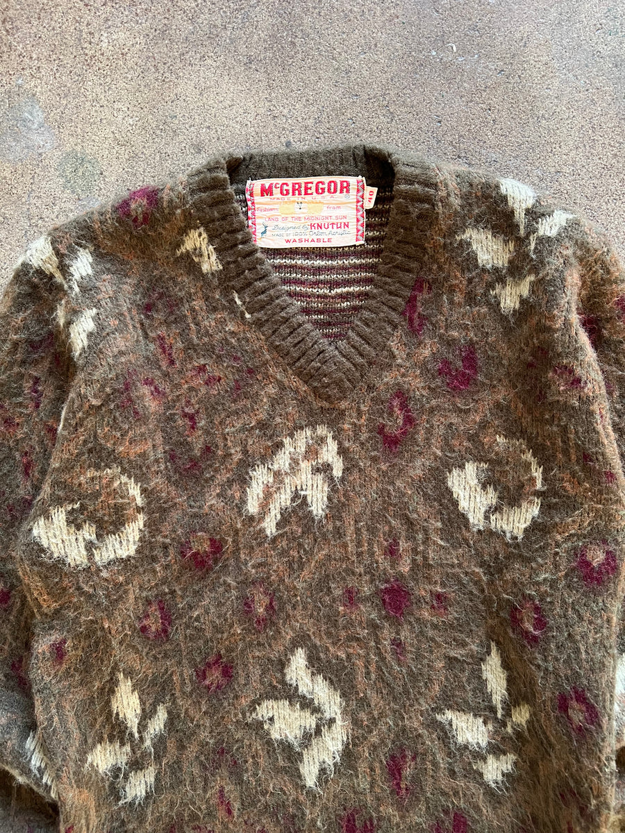 1960s McGregor Mohair Floral Sweater
