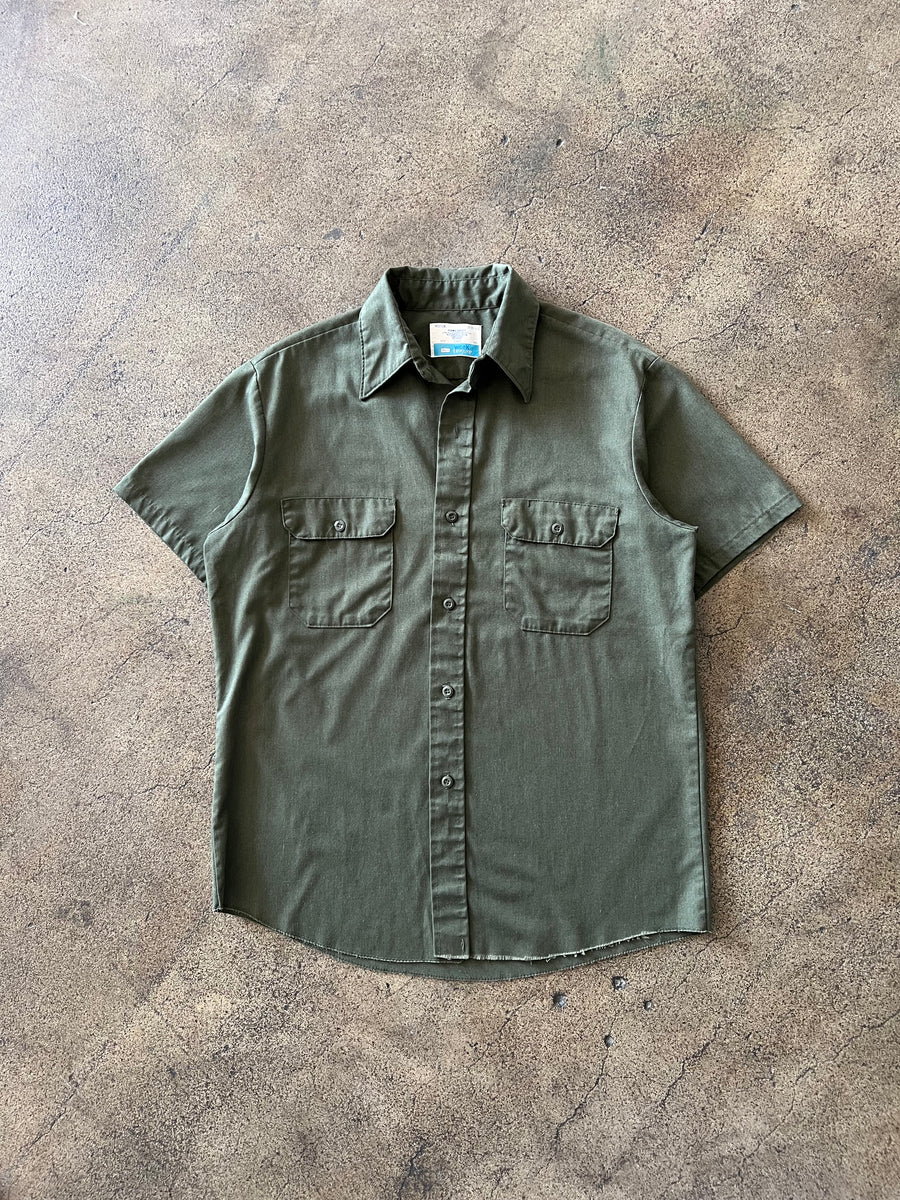 1980s Sears Olive Work Shirt