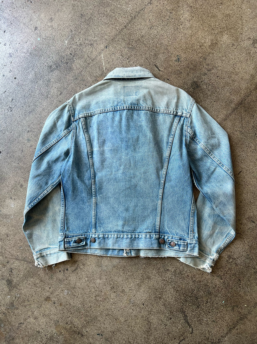 1970s Levi's Type III Faded + Repaired Denim Jacket