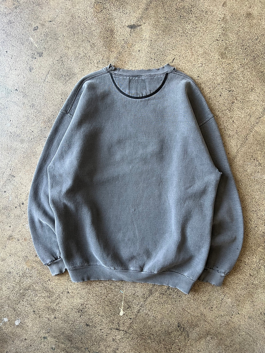 1990s Hard Rock Faded Black Crewneck