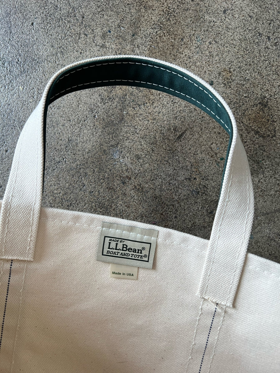 2000s L.L. Bean Green Boat and Tote Heavy Canvas Bag