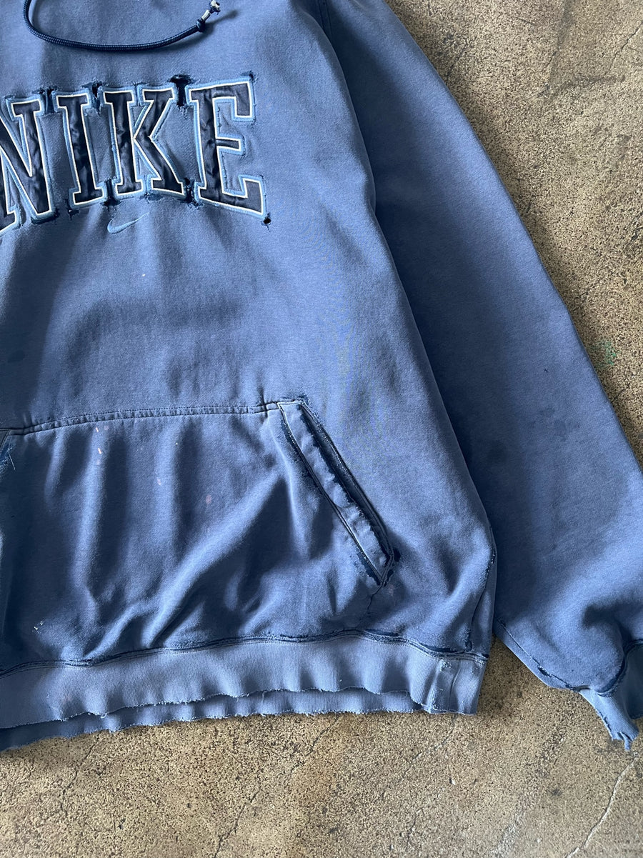 2000s Nike Faded Blue Distressed Hoodie