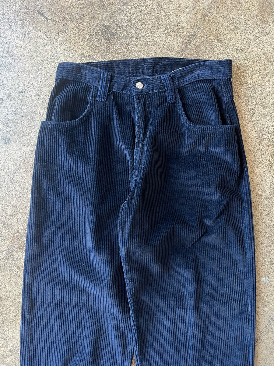 1990s Hi Cutline Baggy Cords Navy 30