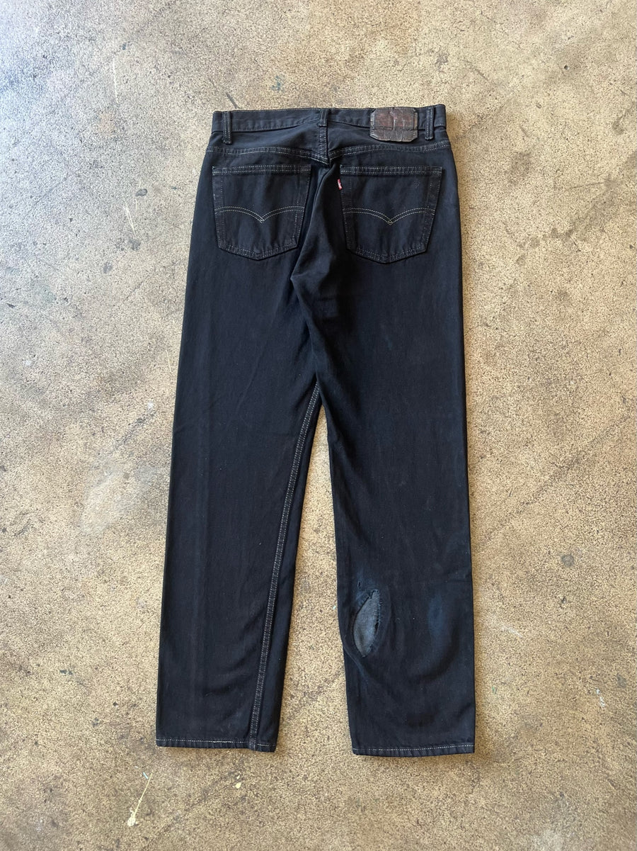 1990s Levi's 501 Over Dyed Black Jeans 29