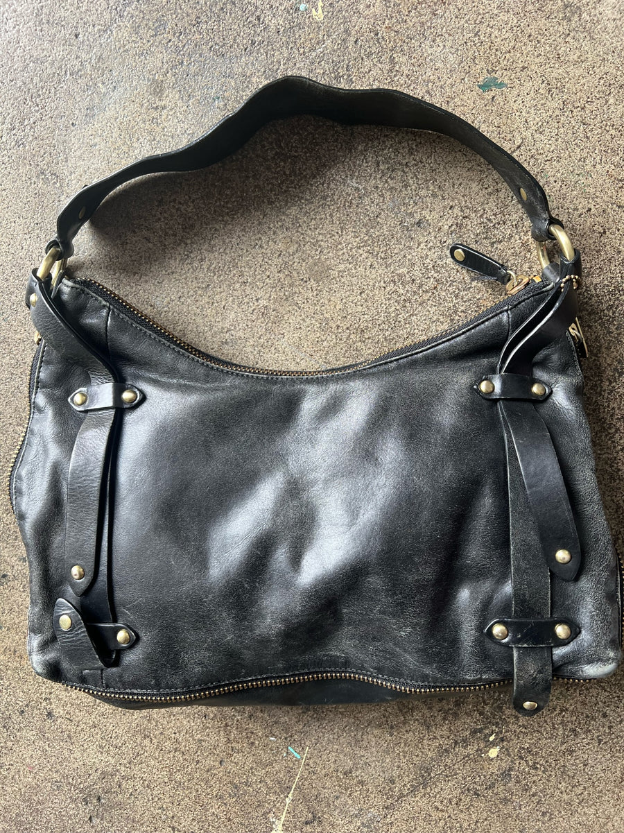 2000s DKNY Black Leather Purse