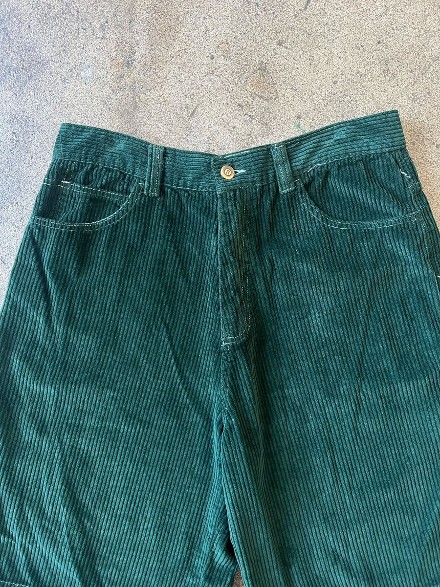 1990s Renegade Baggy Green Cord Shorts 32