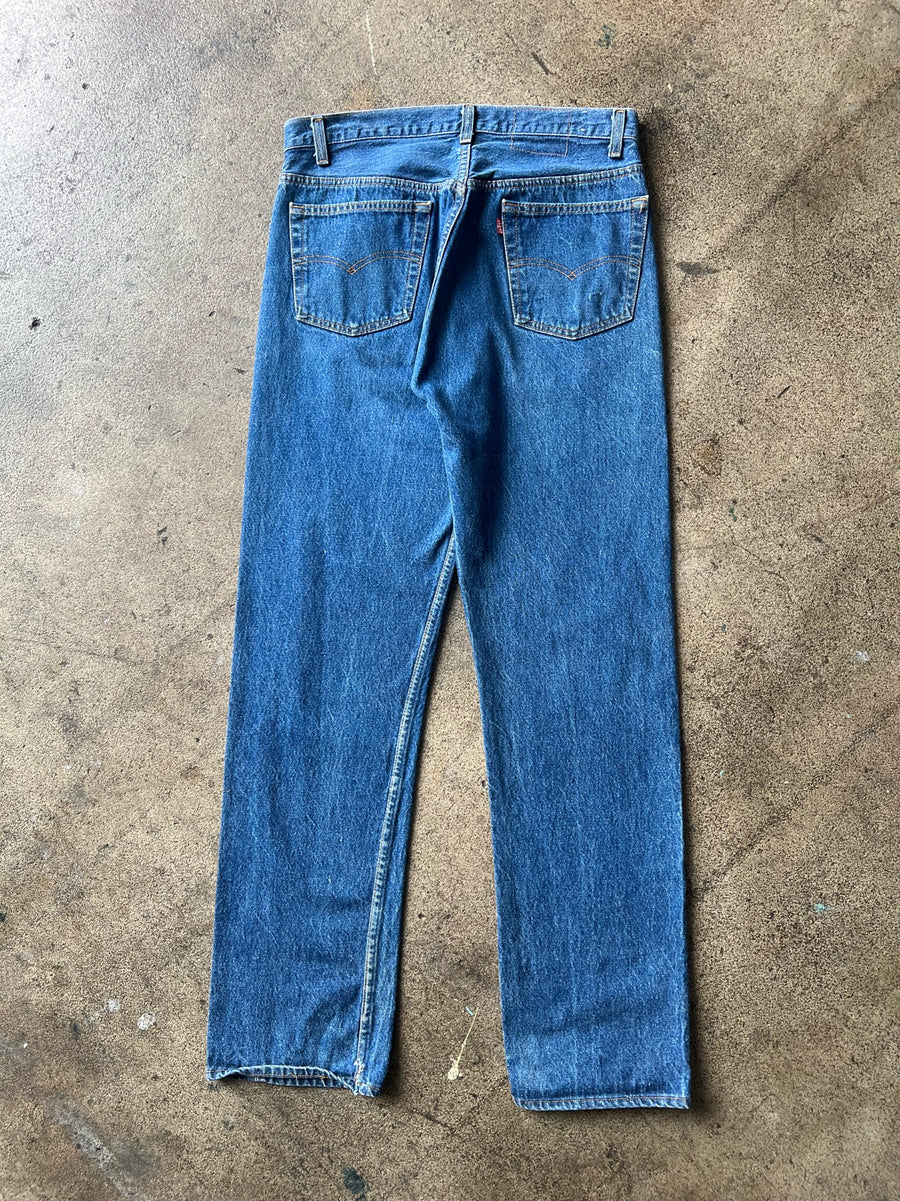 1990s Levi's 501 Darker Blue Wash Jeans 32