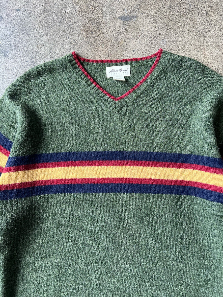2000s Eddie Bauer Green Wool Sweater