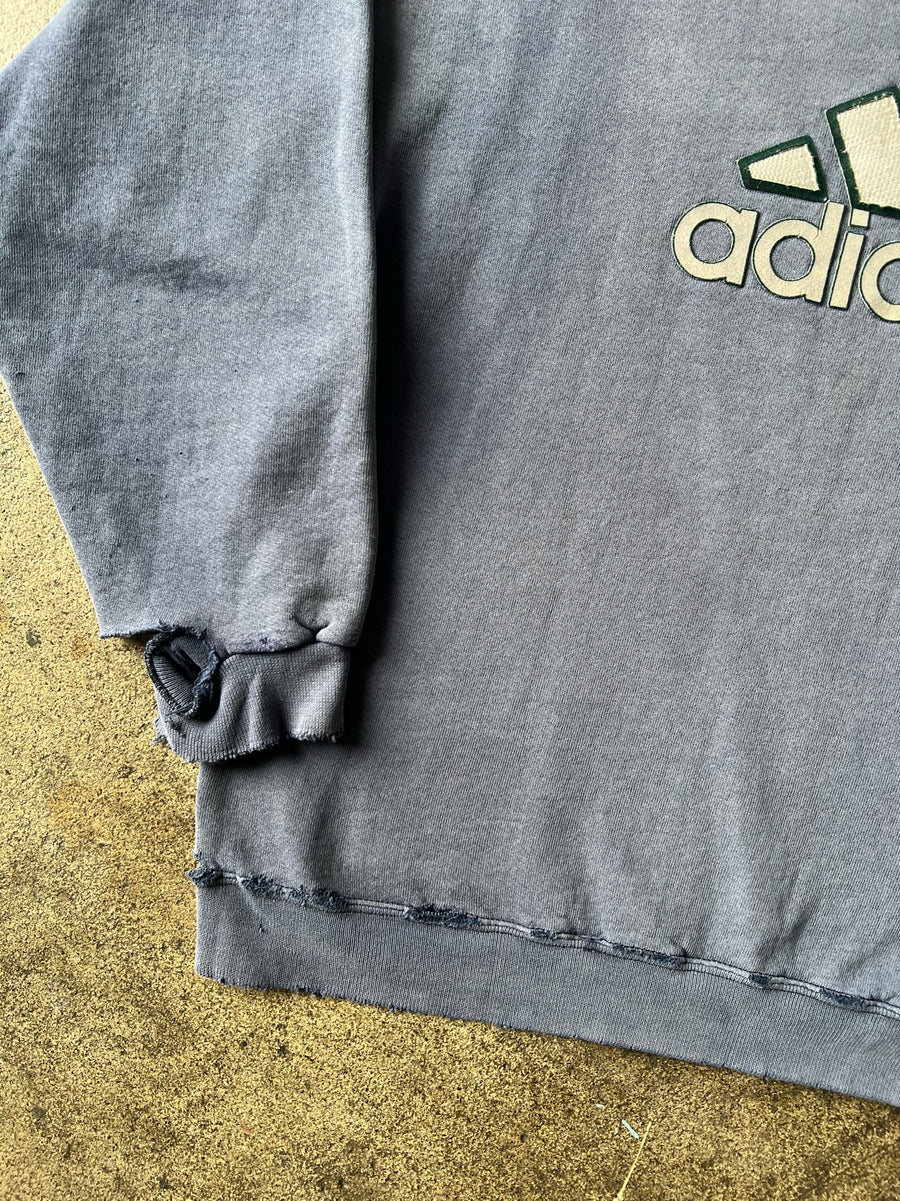 1990s Adidas Sun Faded Blue Crewneck Sweatshirt
