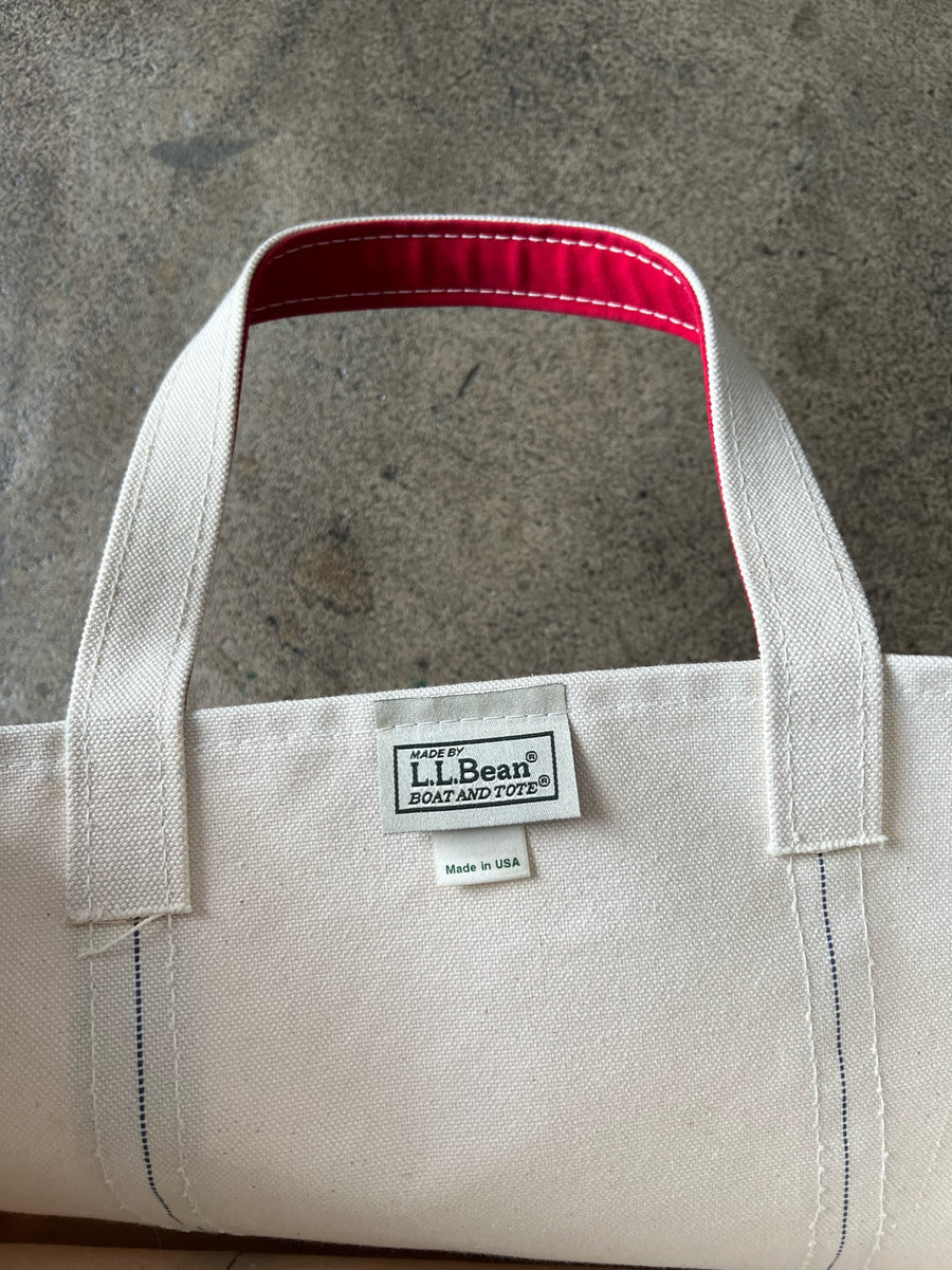 2000s L.L. Bean Red Boat and Tote Heavy Canvas Bag