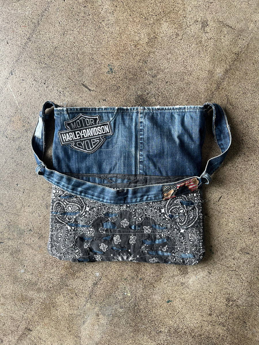 Reworked Bandana Dark Wash Tote