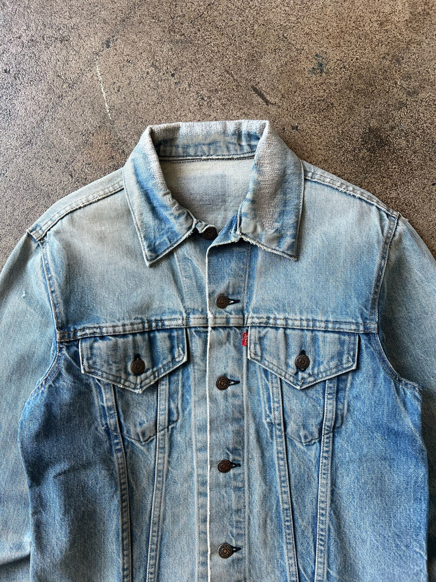 1970s Levi's Type III Faded + Repaired Denim Jacket