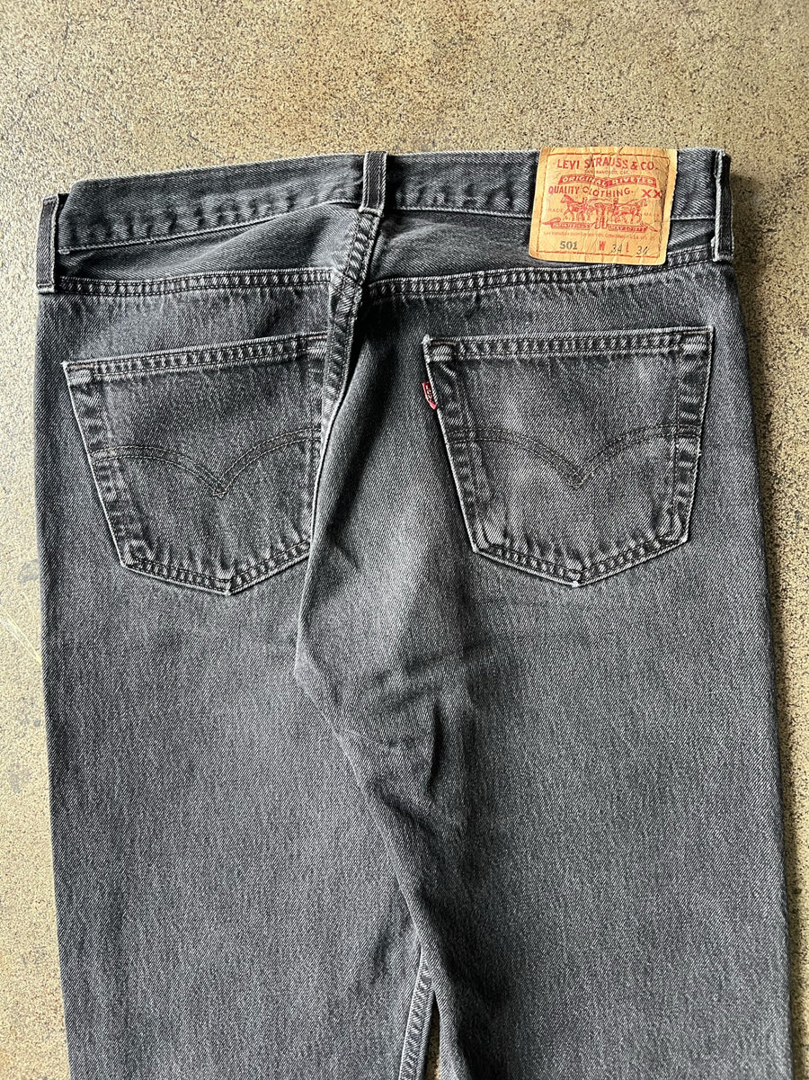 1990s Levi's 501 Faded Black Jeans 32