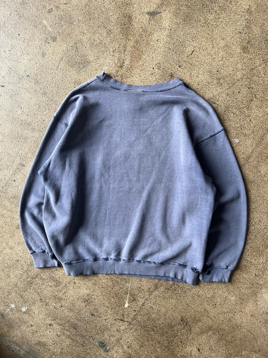1990s Adidas Sun Faded Blue Crewneck Sweatshirt