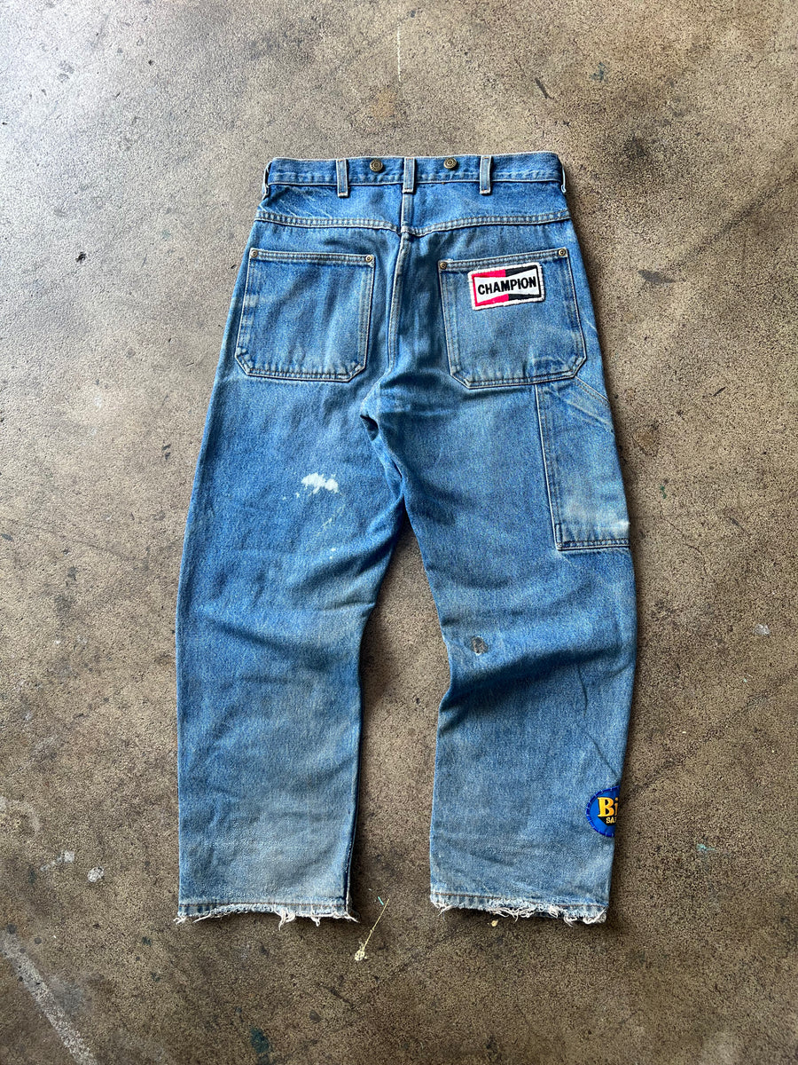2000s Key Patched and Repaired Jeans 32