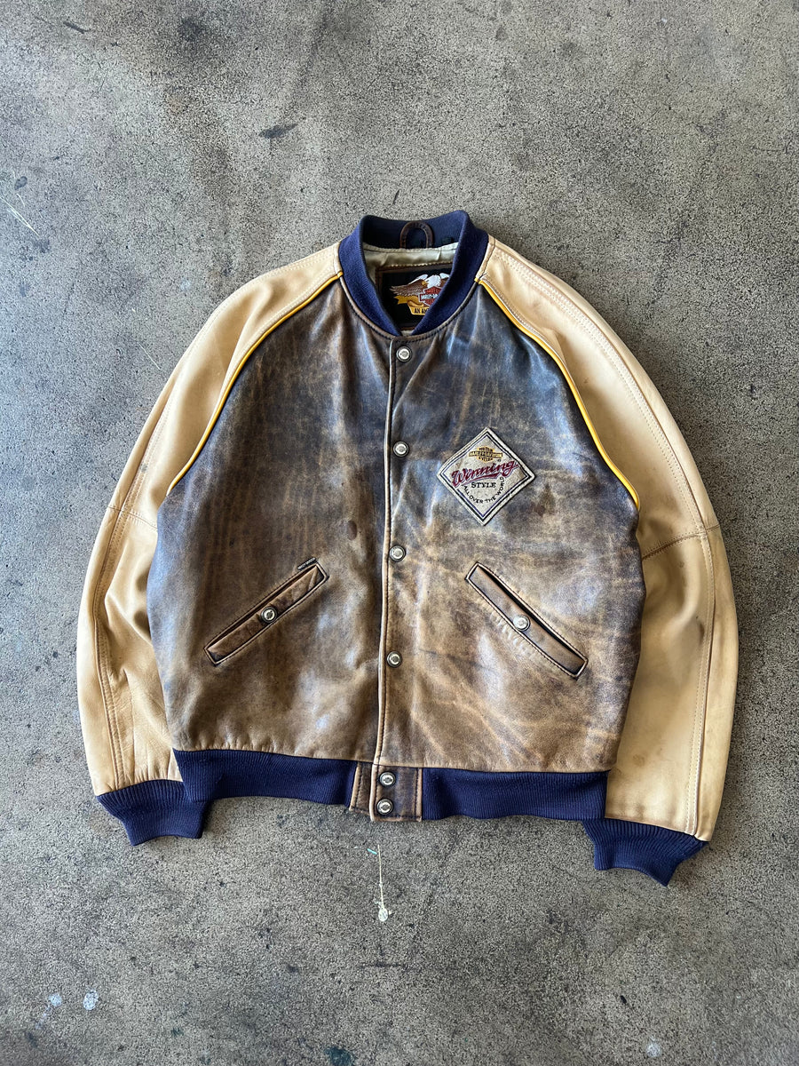 1990s Harley Davidson Leather Bomber Jacket – Ametora
