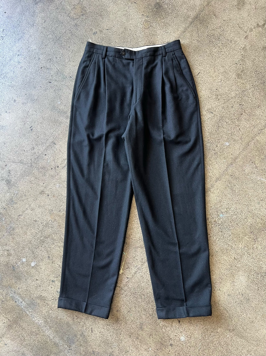 1990s Dolce & Gabbana Black Pleated Trousers