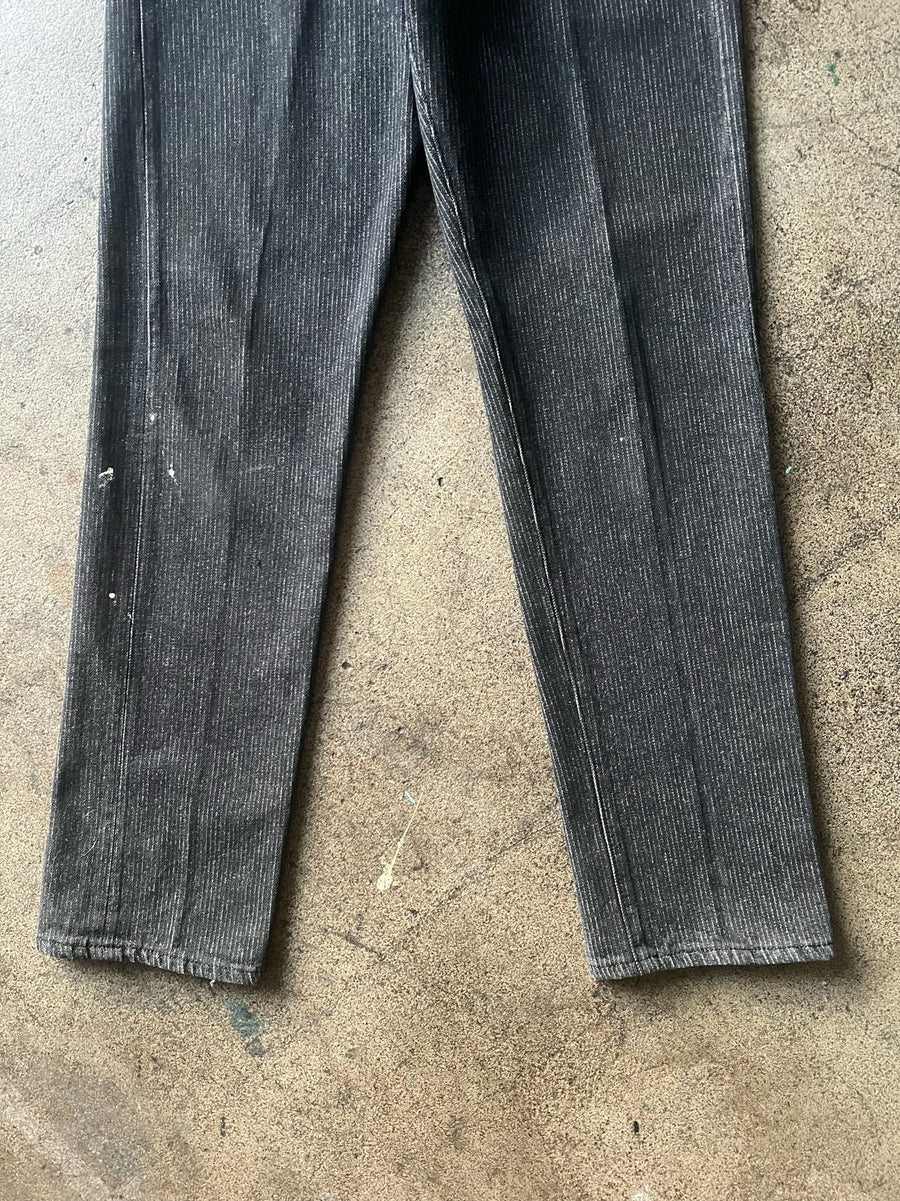 1980s Levi's 501 Striped Black Jeans 31