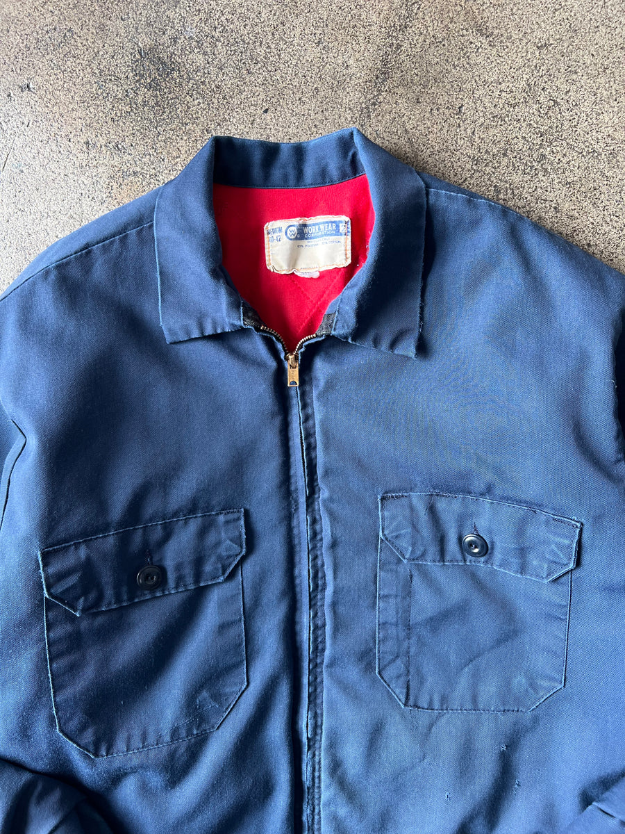 1970s Navy Two Pocket Work Jacket