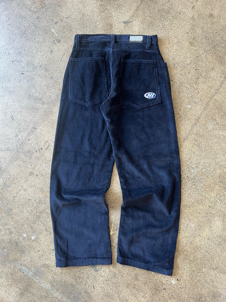 1990s Hi Cutline Baggy Cords Navy 30