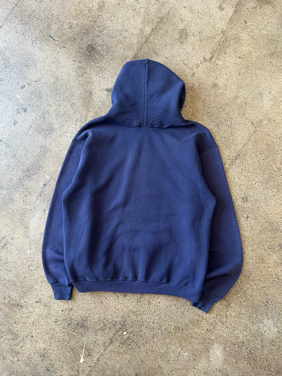 1980s Russell Shorewood Swim & Dive Faded Blue Hoodie