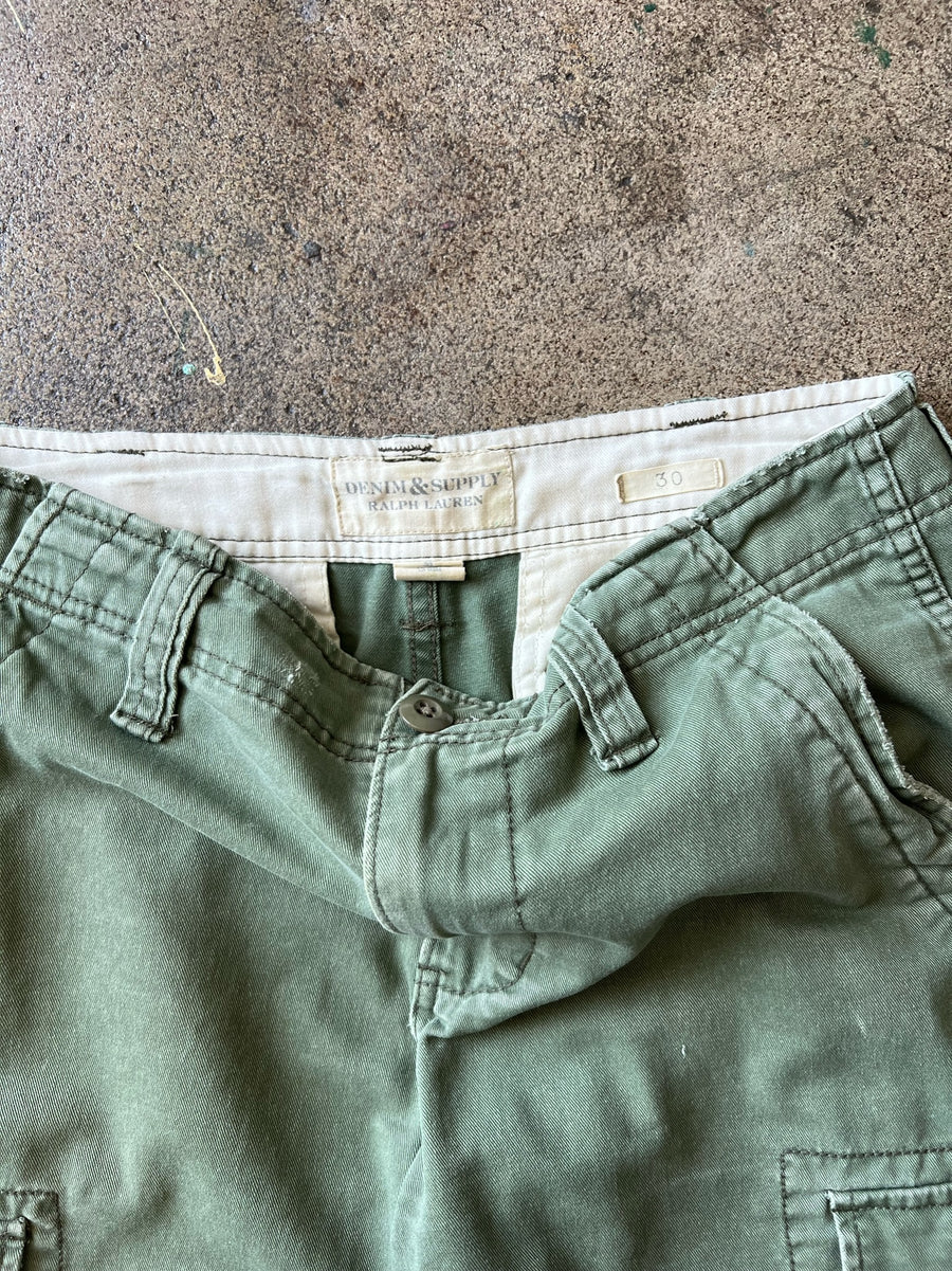 2000s D&S Ralph Lauren Green Cargos 32