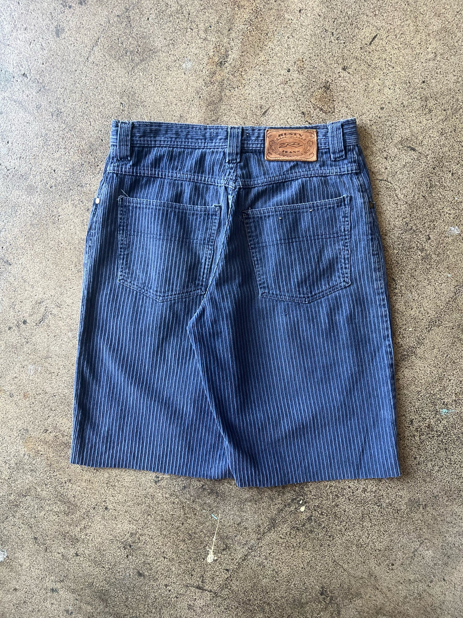 1990s Rusty Chopped Blue Corduroy Shorts 30