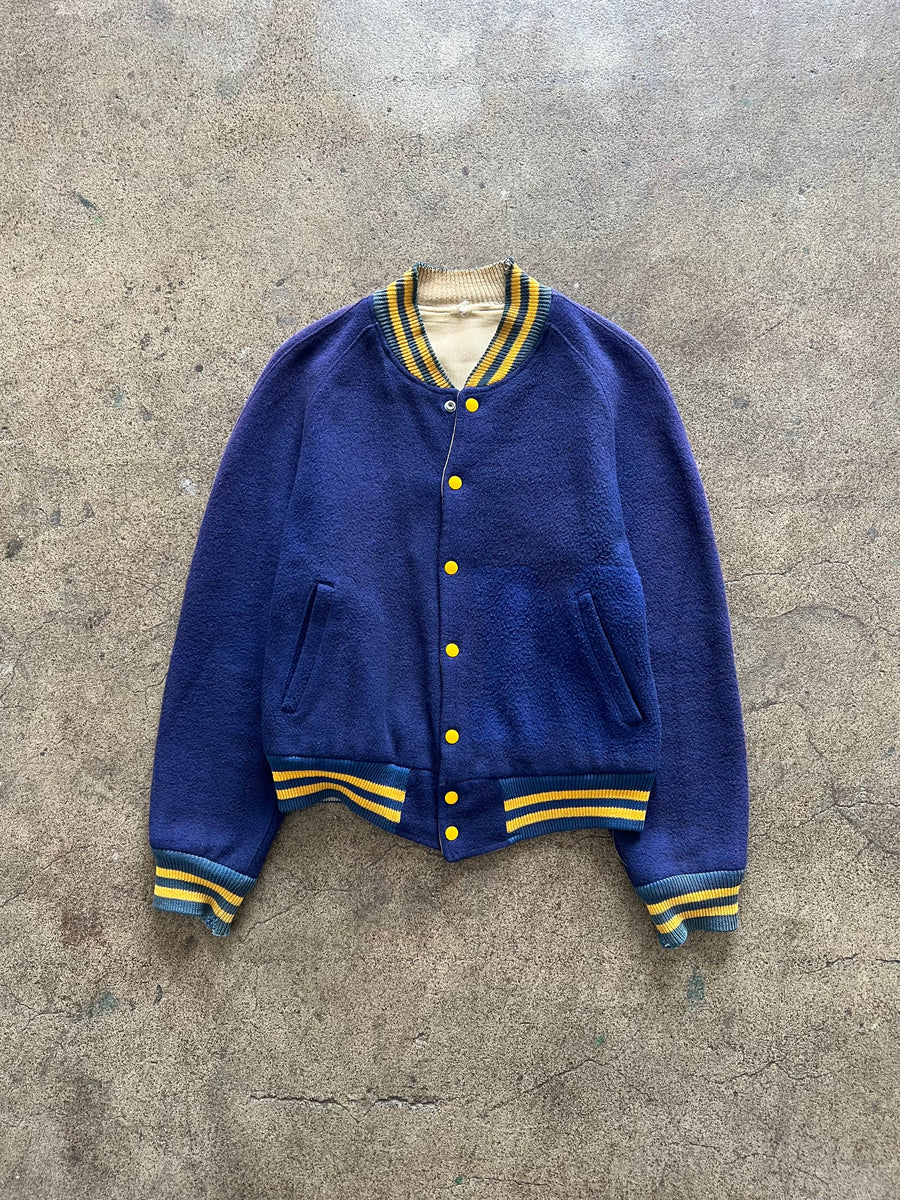 1950s Marquette Band Chain Stitch Varsity Jacket