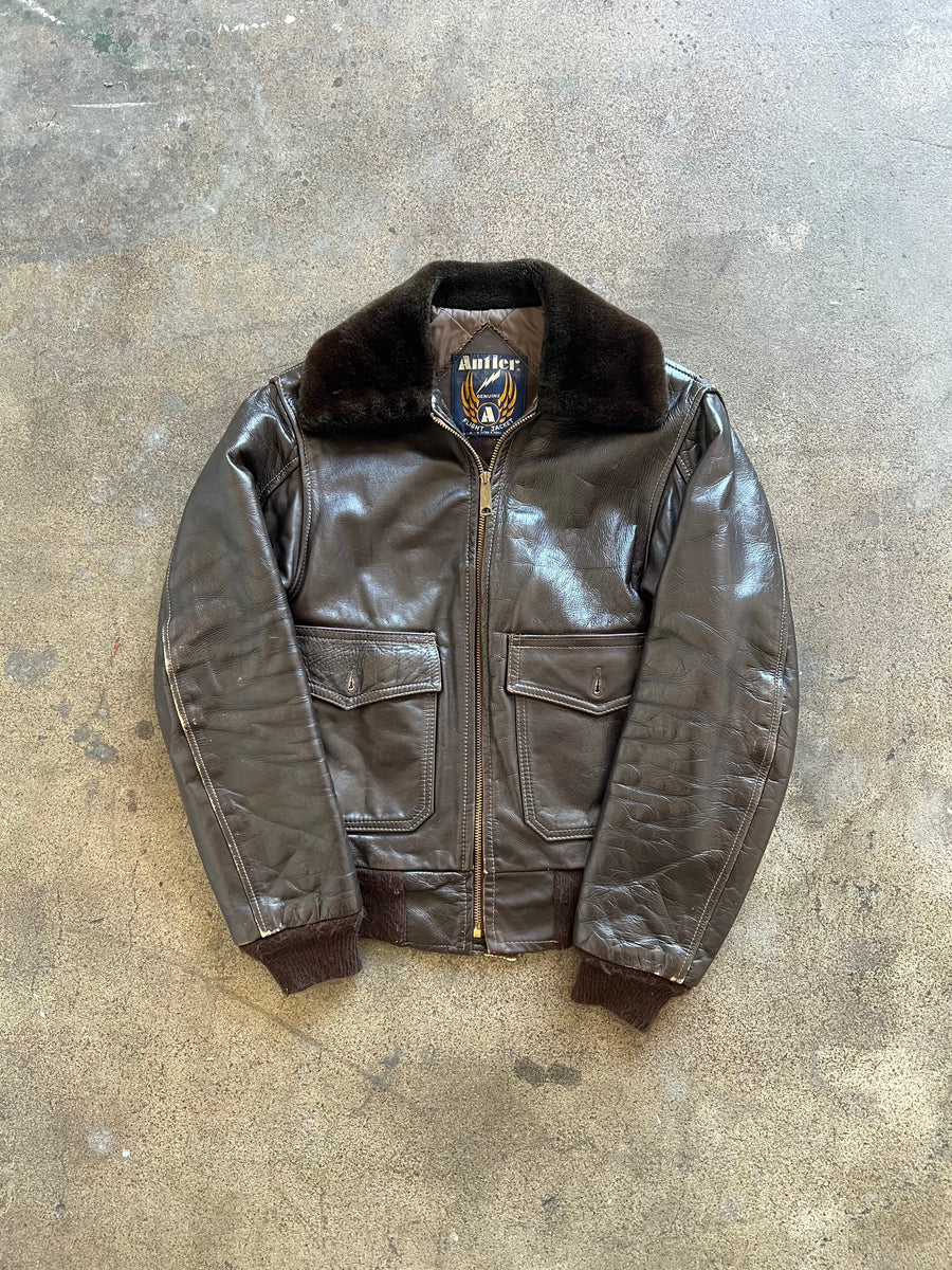 1970s Antler Fur A2 Flight Jacket