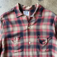1960s Pilgrim Plaid Rayon Loop Collar Shirt – Ametora