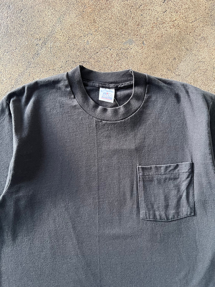 1990s BVD Faded Black Pocket Tee