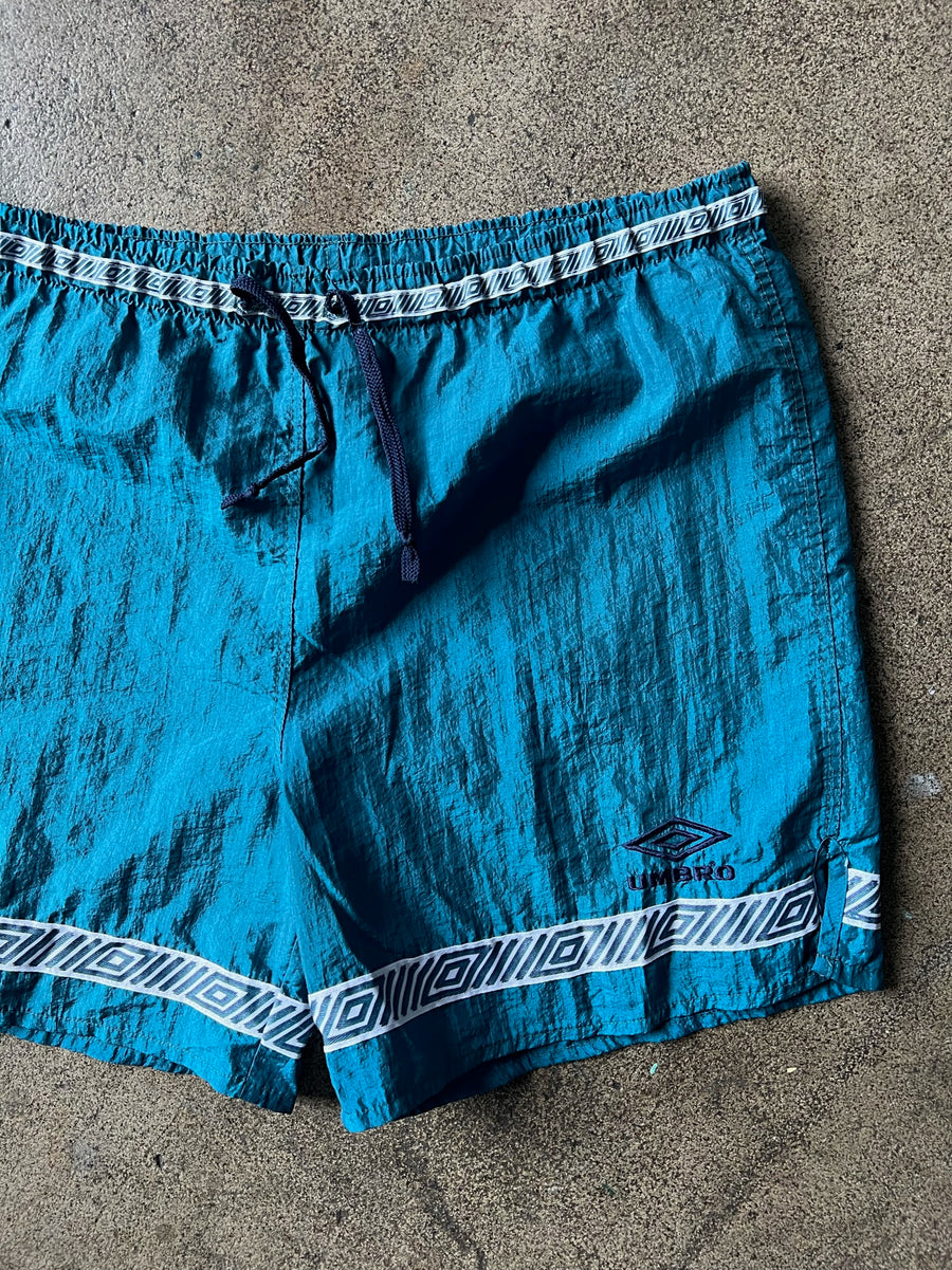 1990s Umbro Turquoise Soccer Shorts