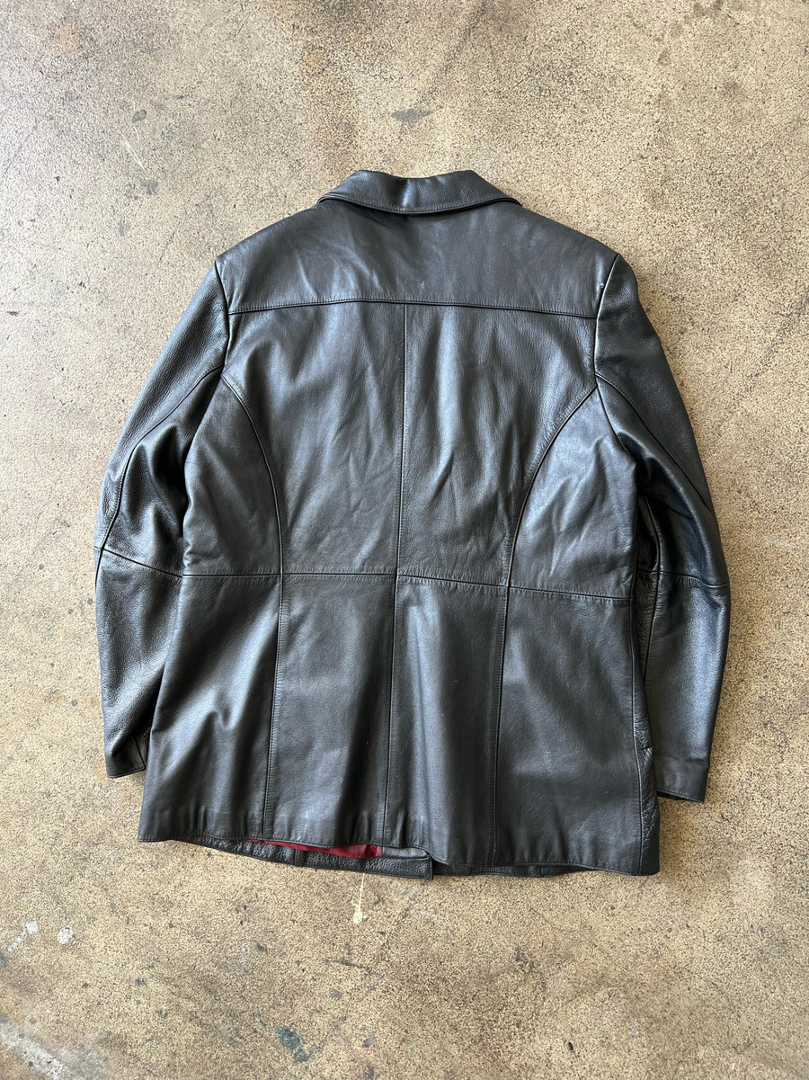 2000s Wilsons Long Leather Jacket
