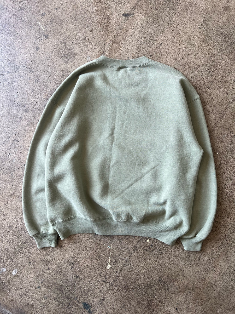 1990s Russell Sage Green Splotch Crewneck