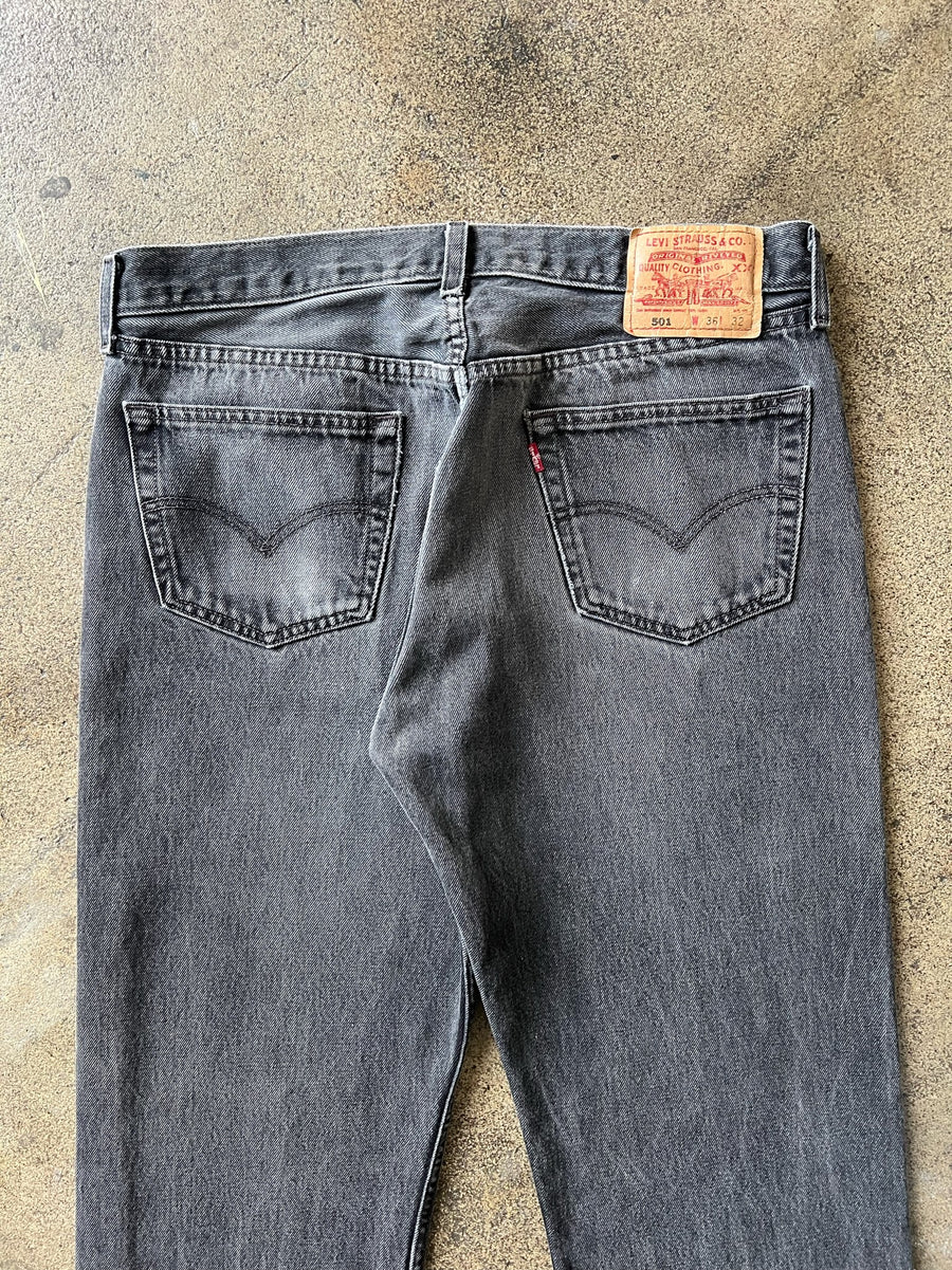 1990s Levi's 501 Faded Black Jeans 34