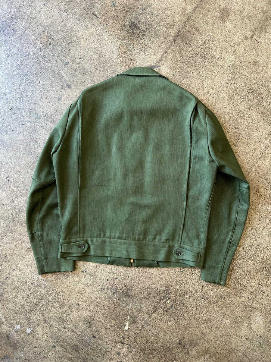 1950s Day's Whipcord Green Work Jacket