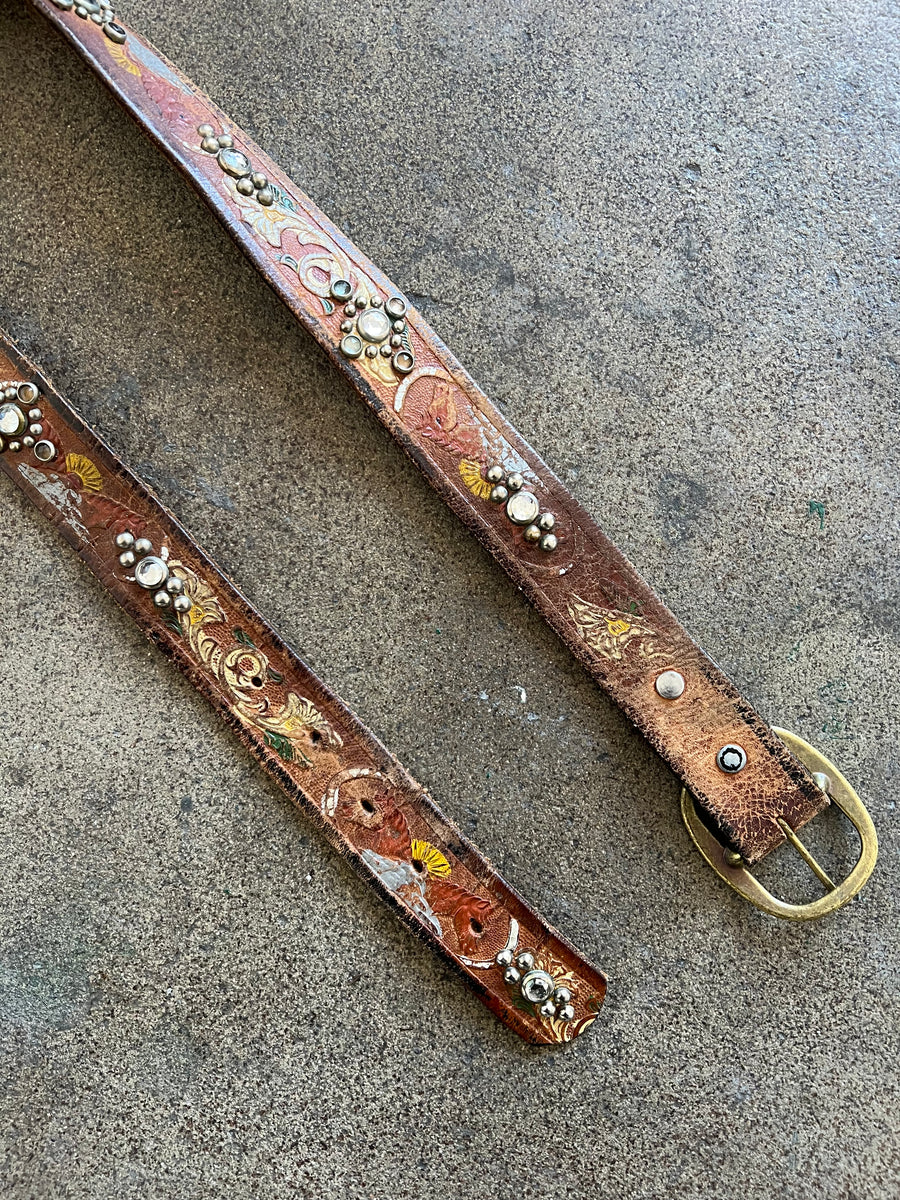 1970s Handmade Jeweled Belt