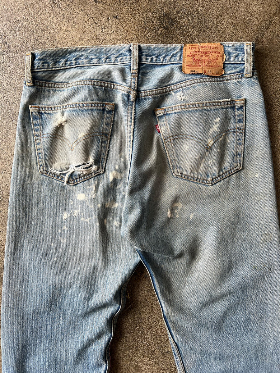 1990s Levi's 501 Hippie Patchwork Jeans 34