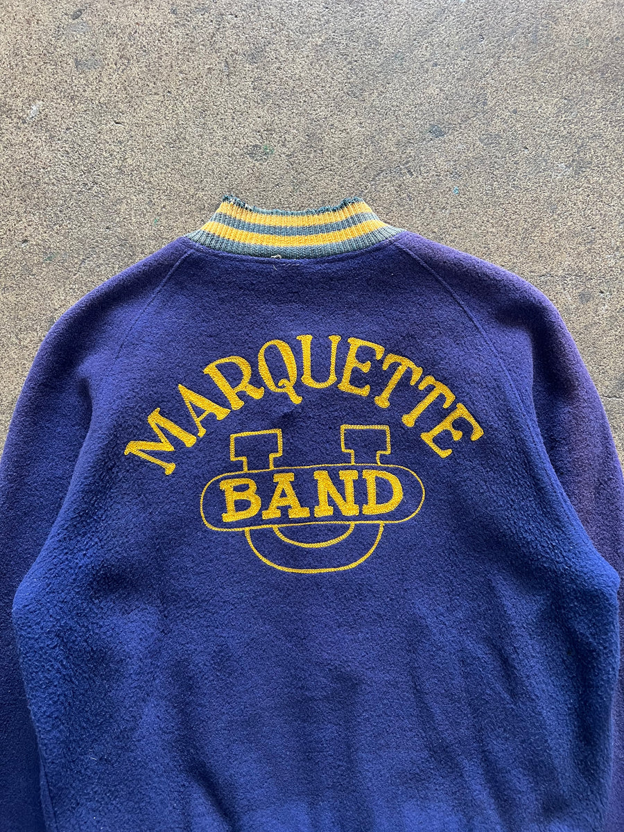 1950s Marquette Band Chain Stitch Varsity Jacket