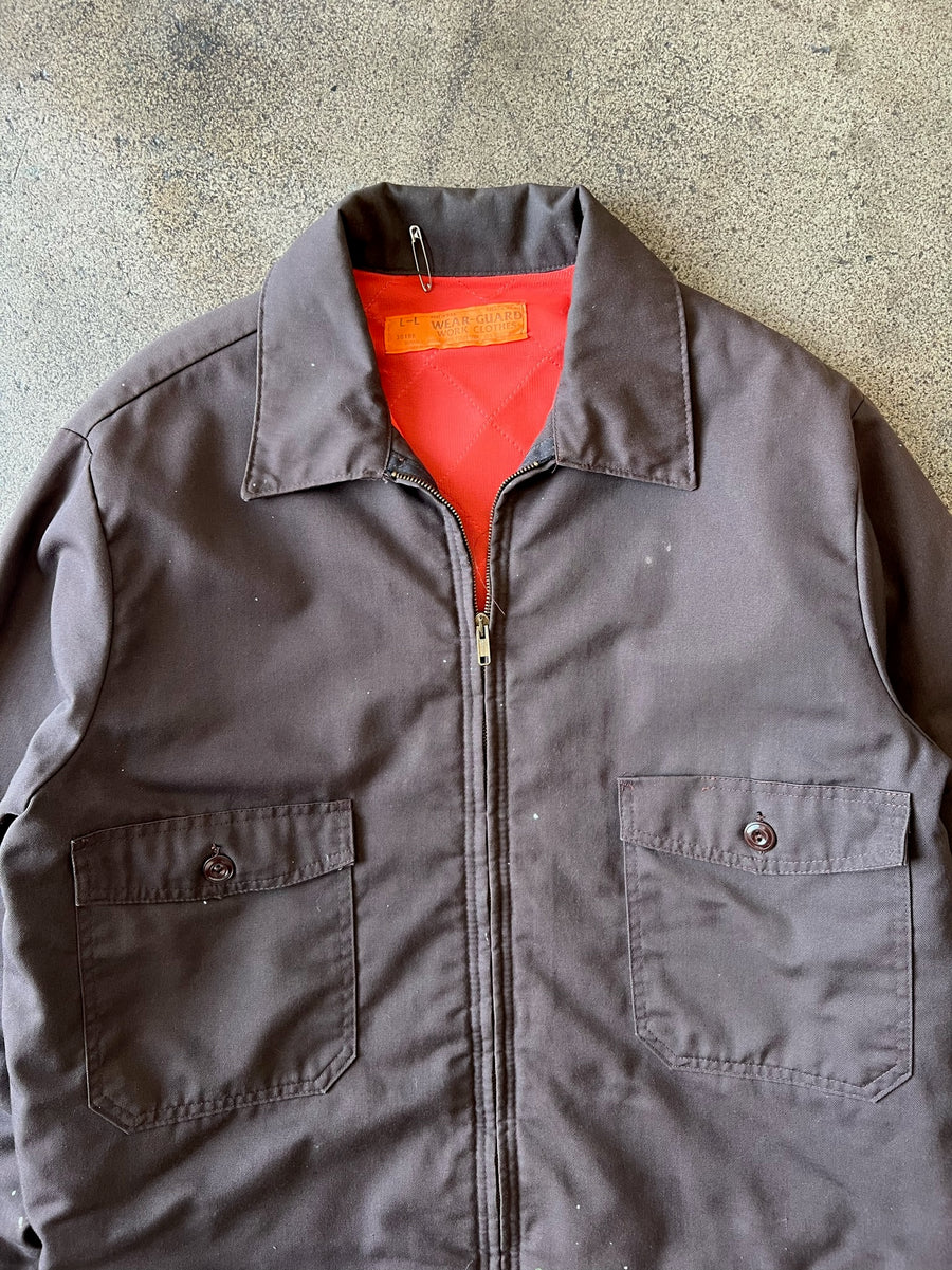 1970s Faded Brown Two Pocket Work Jacket