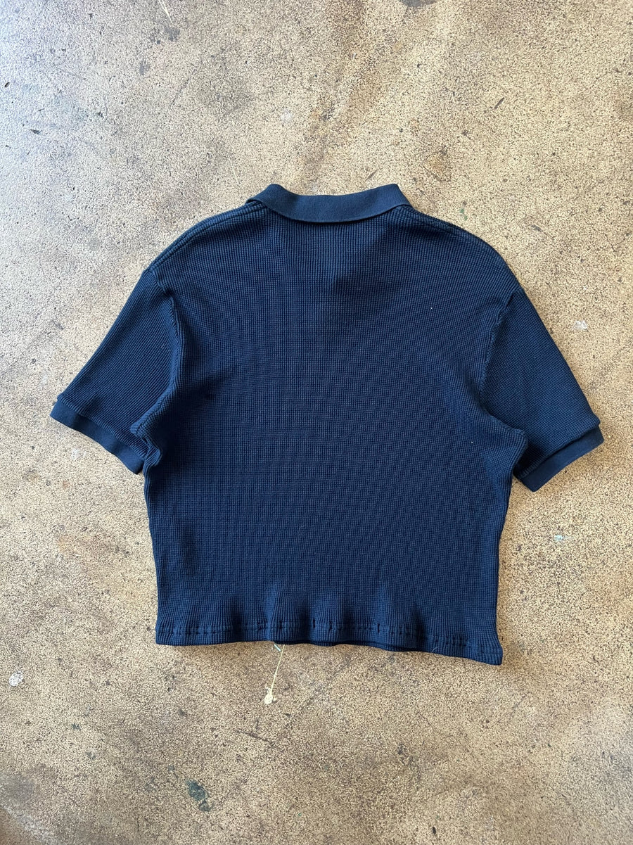 2000s Ralph Lauren Cropped Waffle Knit Polo