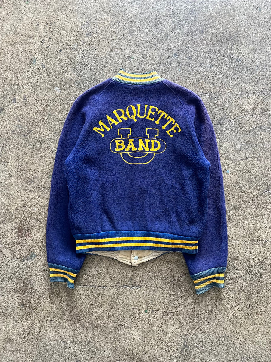1950s Marquette Band Chain Stitch Varsity Jacket