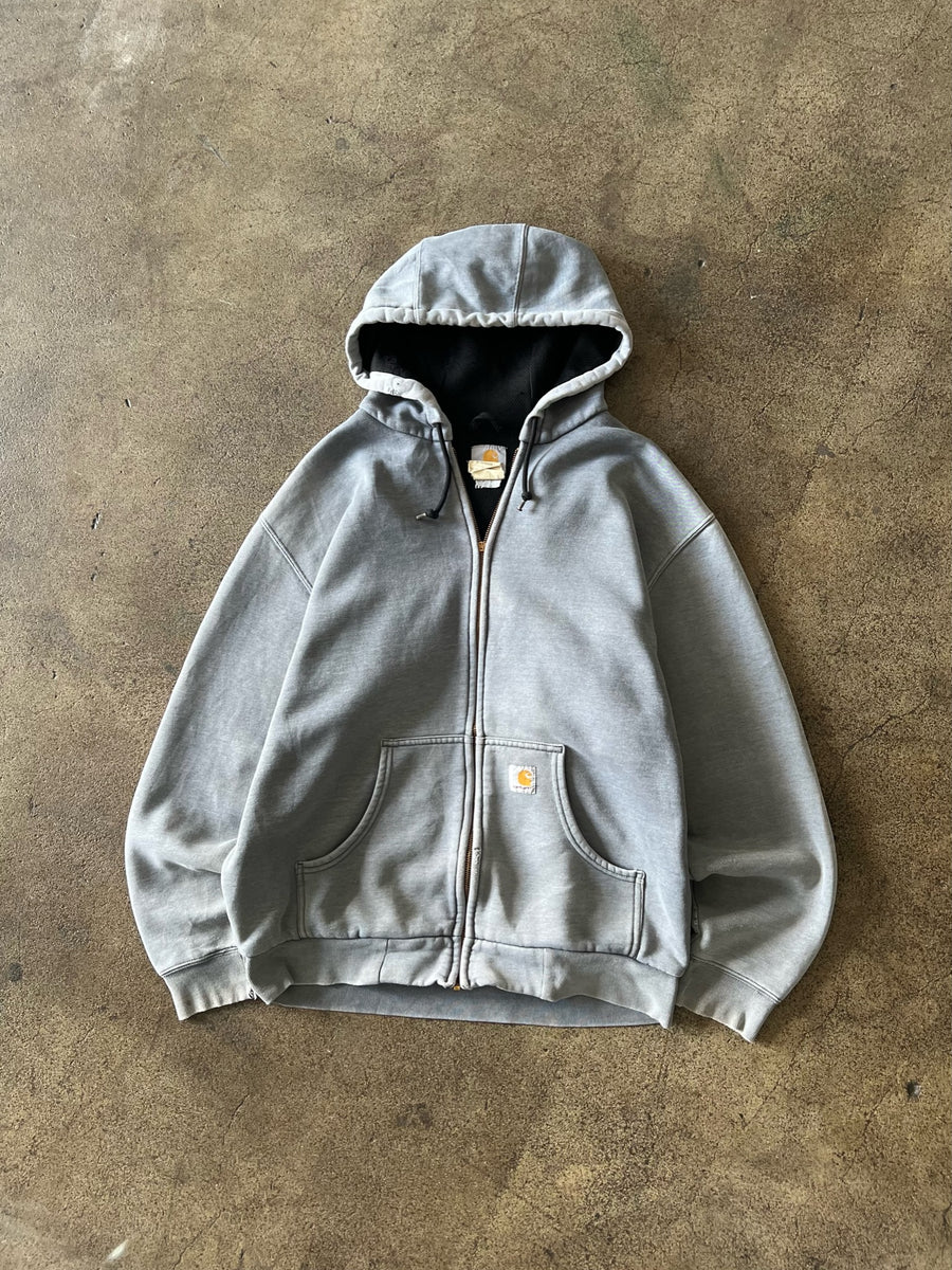 2000s Carhartt Faded Gray Zip Hoodie