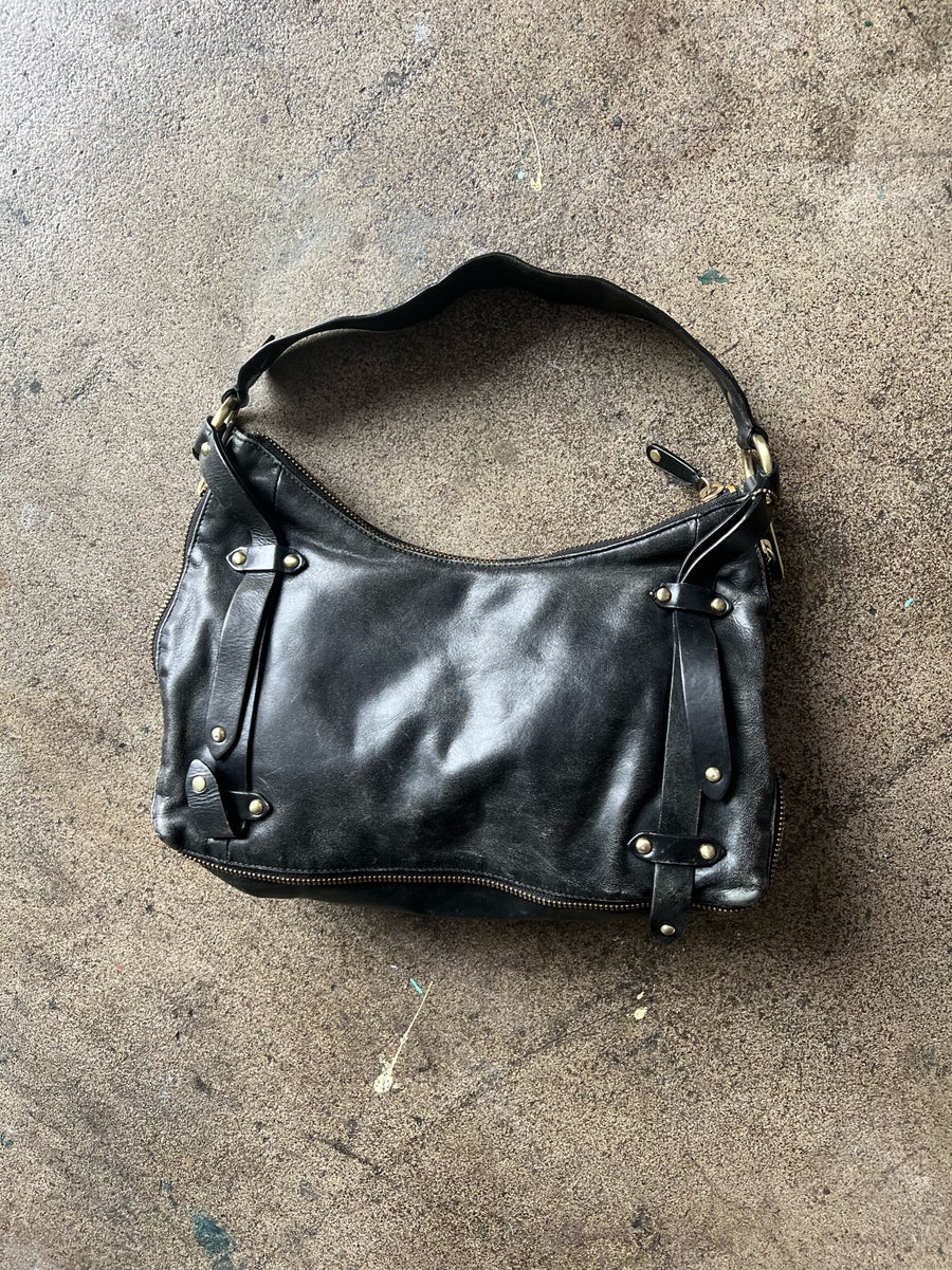 2000s DKNY Black Leather Purse