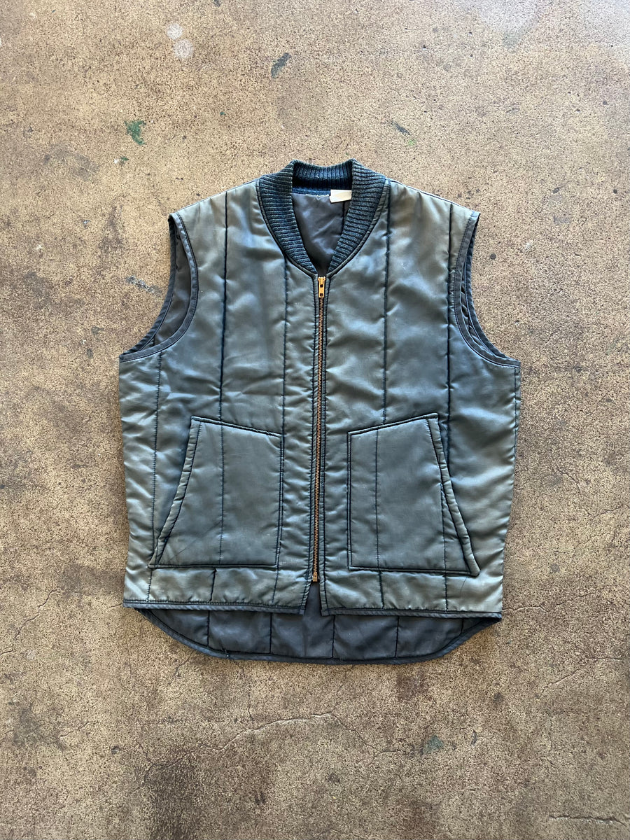 1980s Faded Blue Work Vest