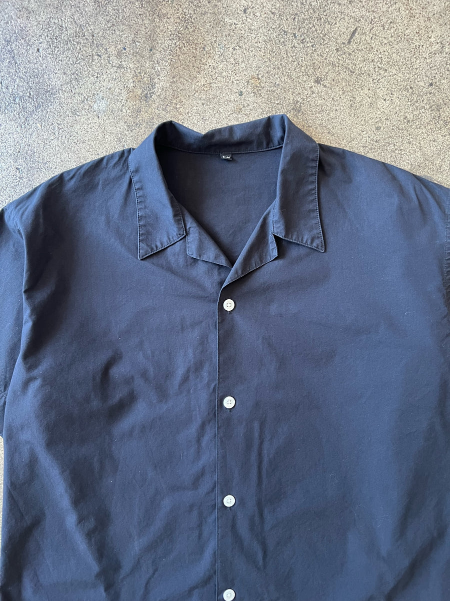 Vintage Faded Black Cropped Shirt