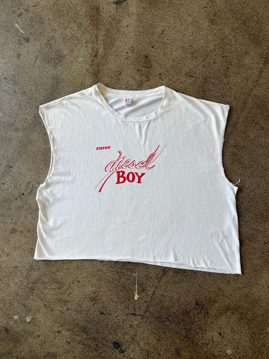 1990s Hanes Chopped and Cropped Diesel Boy Tee